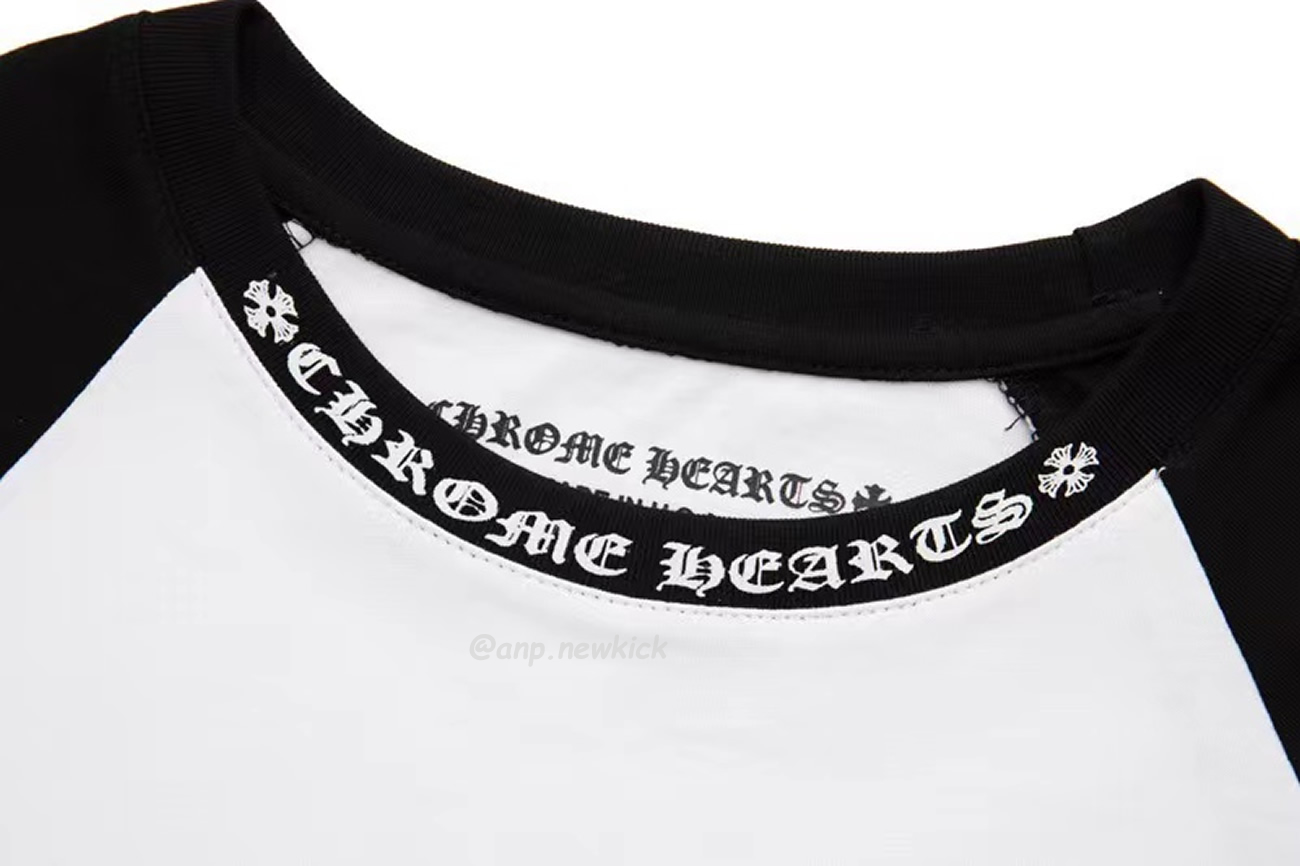 Chrome Hearts Horseshoe Baseball White Black T Shirt (6) - newkick.vip